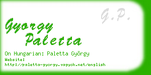 gyorgy paletta business card