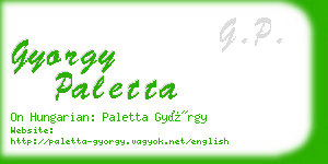 gyorgy paletta business card